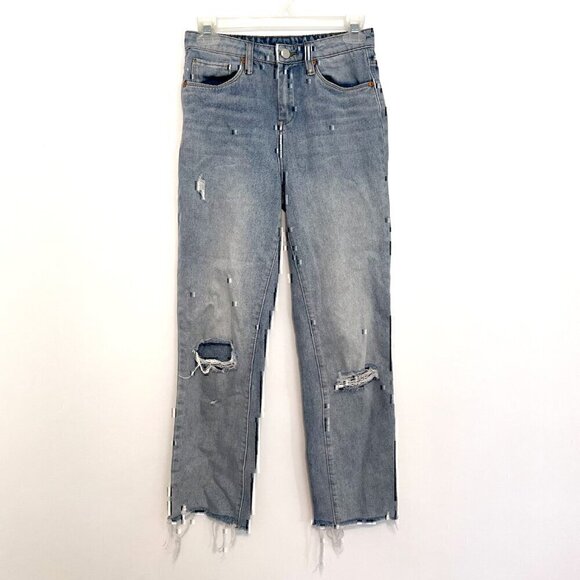 BLANK NYC BLANKNYC Madison High Rise Crop Jeans Light Wash Ripped High Waisted - Picture 2 of 12